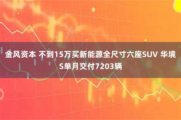 金风资本 不到15万买新能源全尺寸六座SUV 华境S单月交付7203辆
